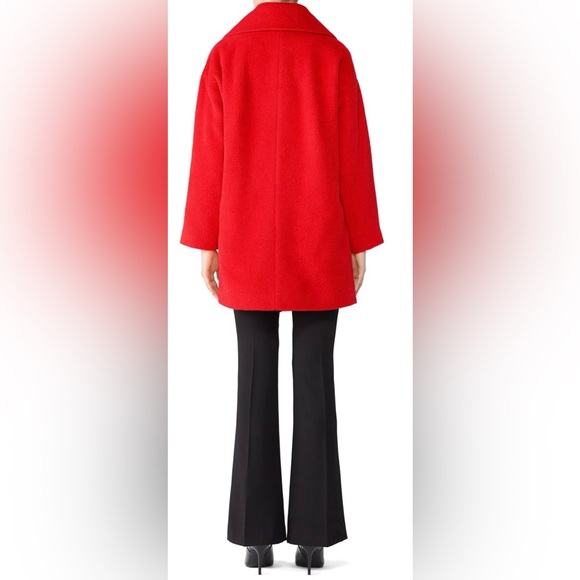 Trina Turk Wool Blend Red Coat - Picture 3 of 6